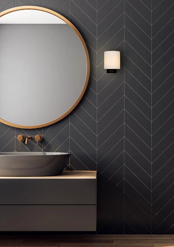 Lucide JELTE - Applique murale Salle de bains - Ø 12 cm - 1xG9 - IP44 - Noir - ambiance 5